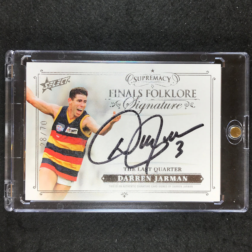2019 Select AFL Supremacy DARREN JARMAN Finals Folklore Signature 28/70
