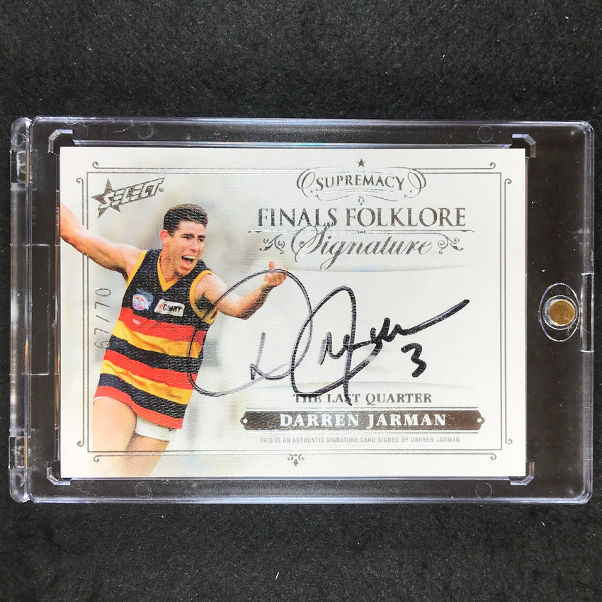 2019 Select AFL Supremacy DARREN JARMAN Finals Folklore Signature 67/70