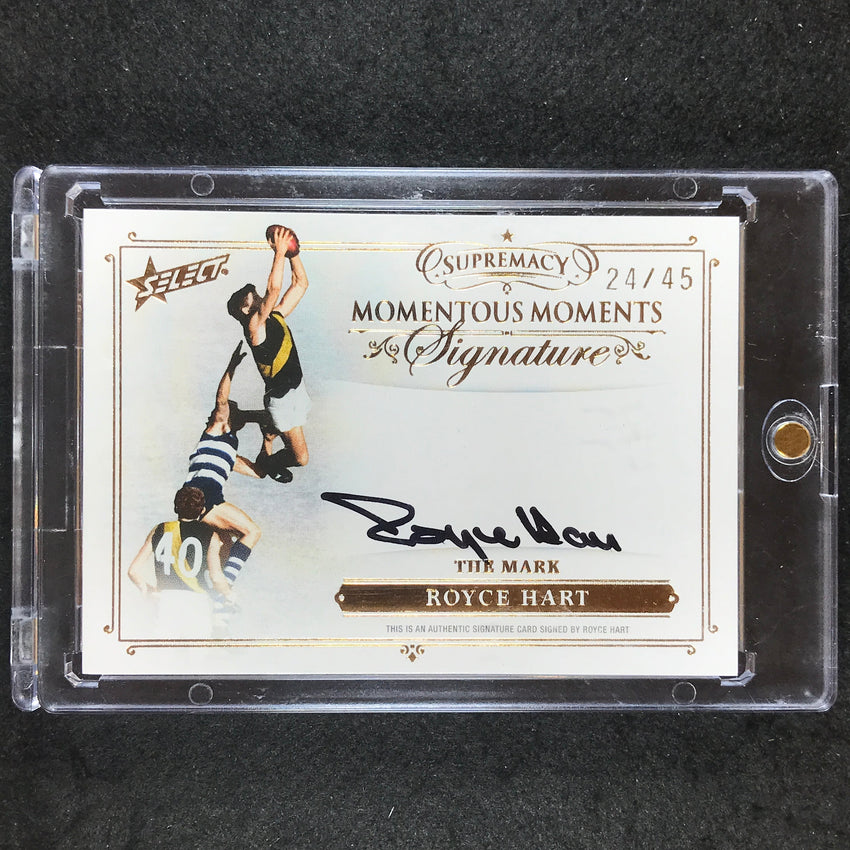 2021 Select AFL Supremacy ROYCE HART Momentous Moments Signature 24/45