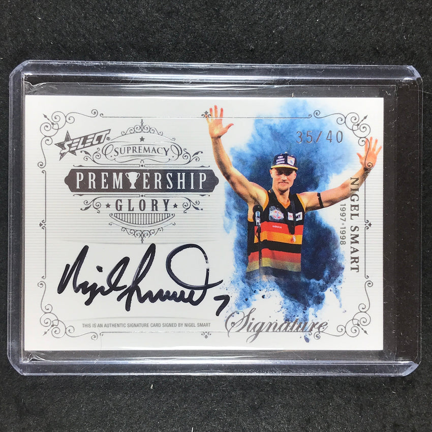 2021 Select AFL Supremacy NIGEL SMART Premiership Glory Signature 35/40