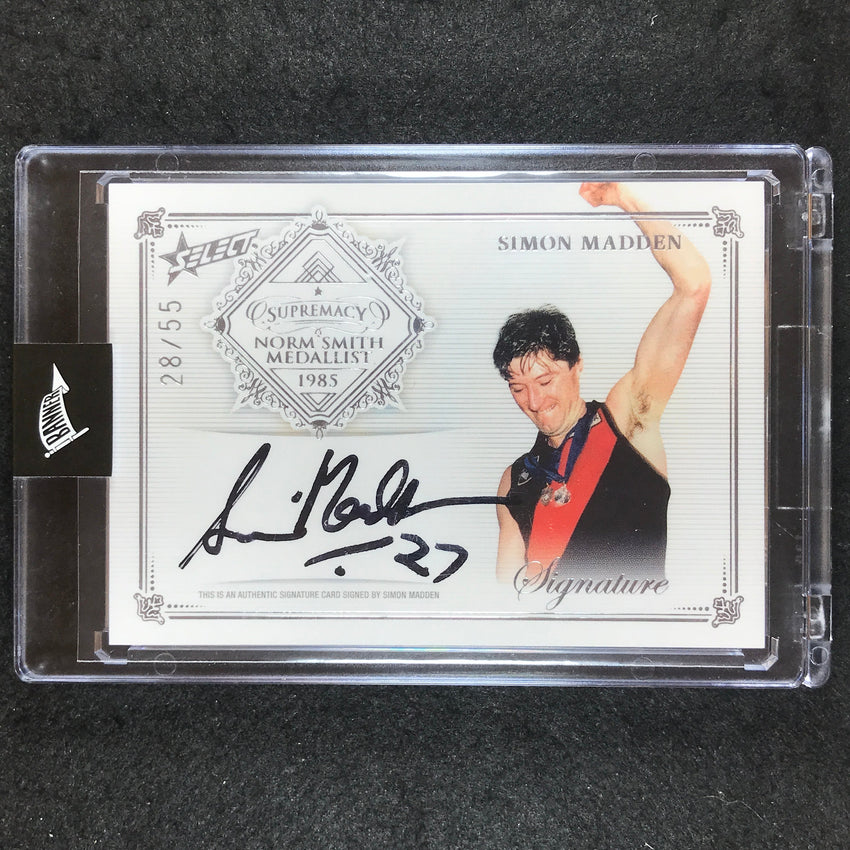 2019 Select AFL Supremacy SIMON MADDEN Norm Smith Medallist Signature 28/55