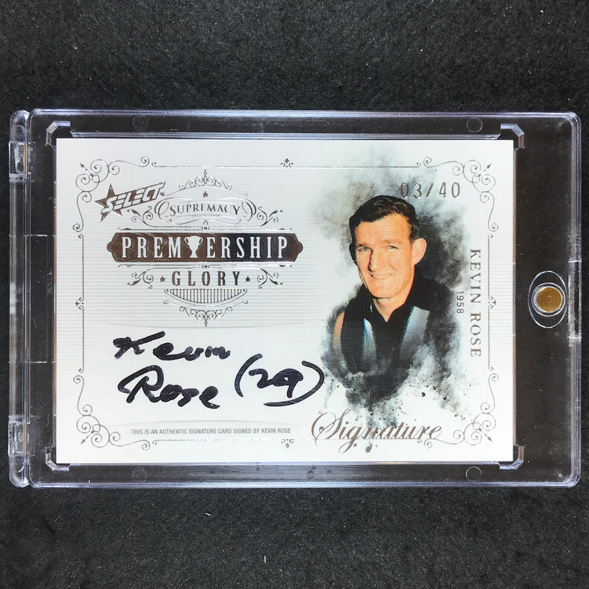 2021 Select AFL Supremacy KEVIN ROSE Premiership Glory Signature 03/40