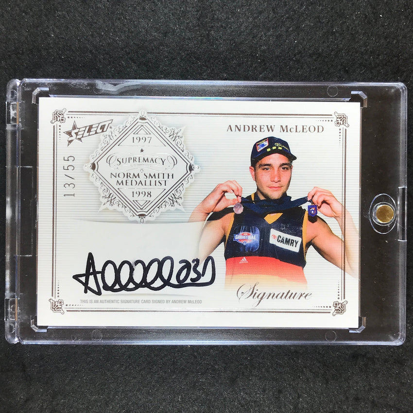 2019 Select AFL Supremacy ANDREW MCLEOD Norm Smith Medallist Signature 13/55