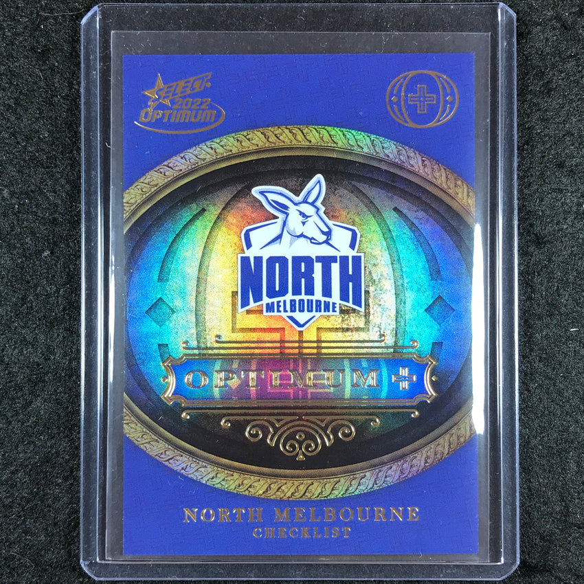 2022 Select AFL Optimum NORTH MELBOURNE Optimum Plus Logo Checklist 009/115