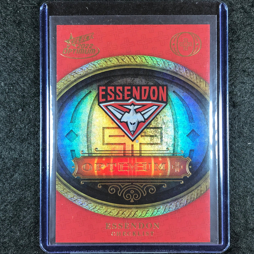 2022 Select AFL Optimum ESSENDON Optimum Plus Logo Checklist 95/115