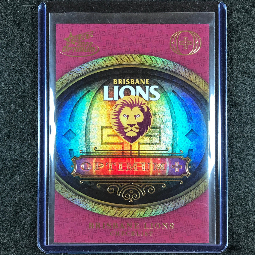 2022 Select AFL Optimum BRISBANE LIONS Optimum Plus Logo Checklist 92/115