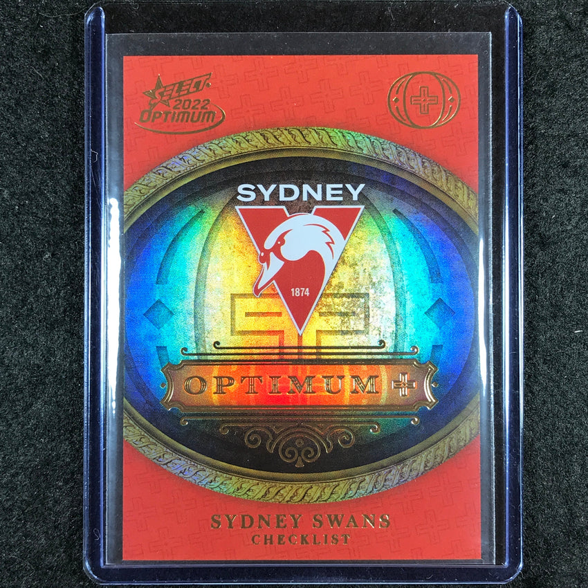 2022 Select AFL Optimum SYDNEY Optimum Plus Logo Checklist 30/115