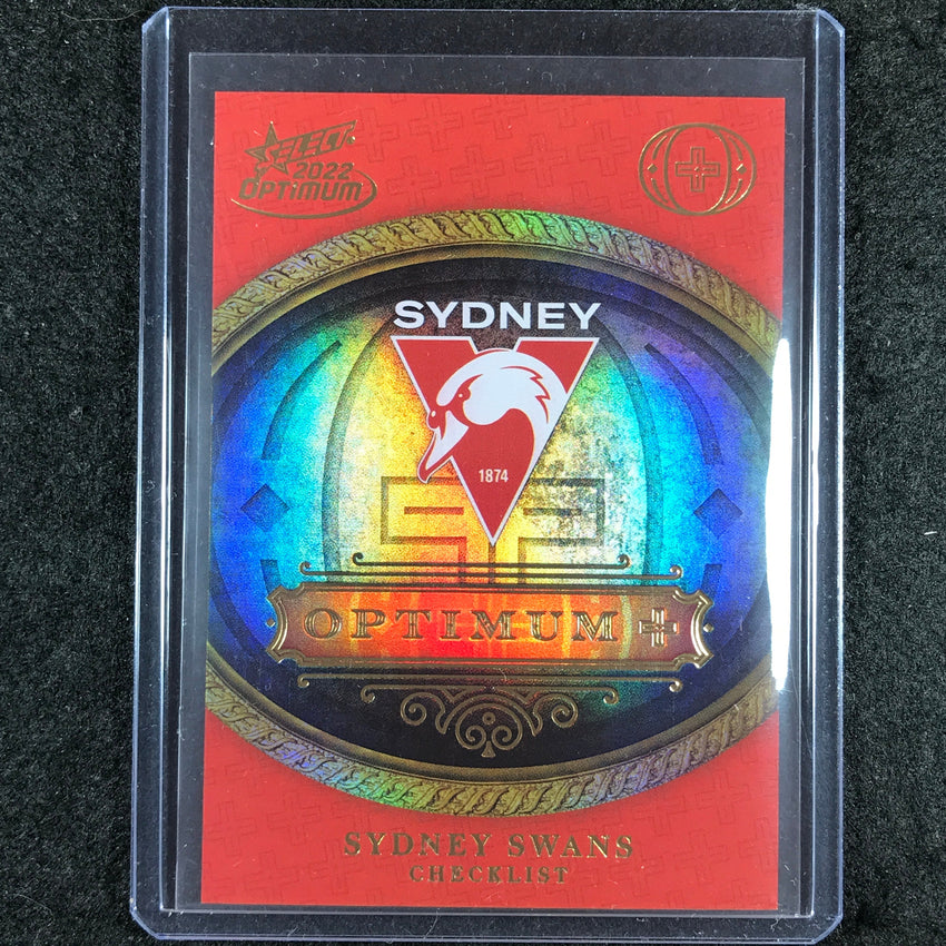 2022 Select AFL Optimum SYDNEY Optimum Plus Logo Checklist 008/115