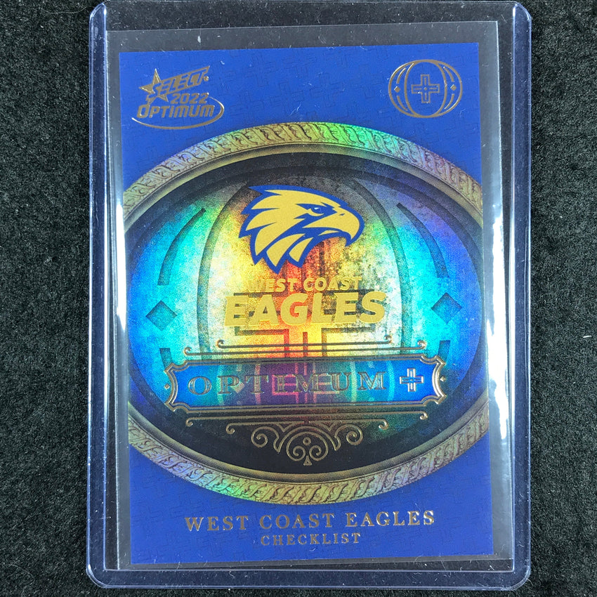 2022 Select AFL Optimum WEST COAST Optimum Plus Logo Checklist 47/115
