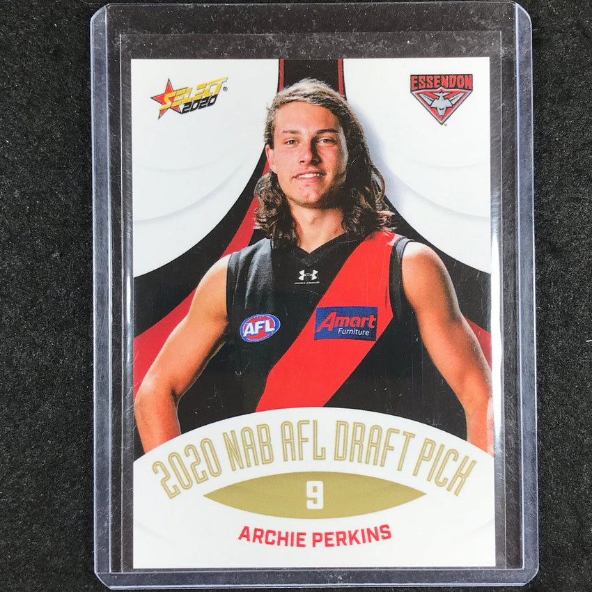 2020 Select AFL NAB Draft Pick ARCHIE PERKINS Draft Pick 9 144/214