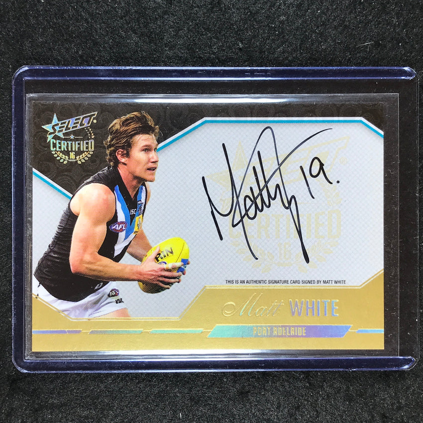 2016 Select AFL Certified MATT WHITE Signature 26/240