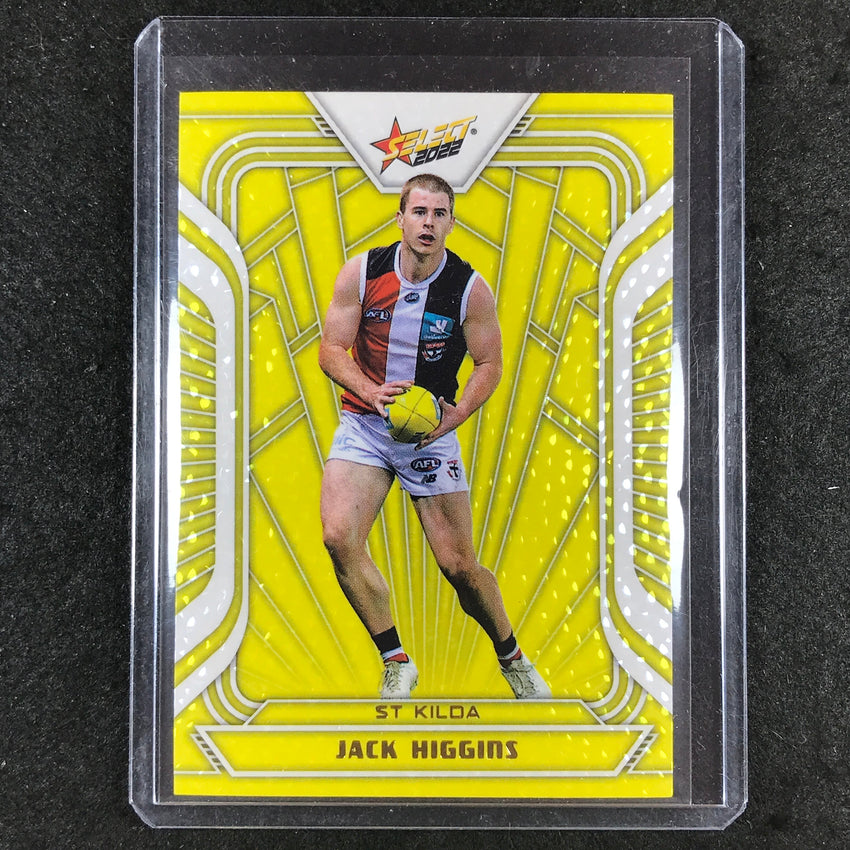 2022 Select AFL Footy Stars JACK HIGGINS Fractured Acid Yellow 74/145