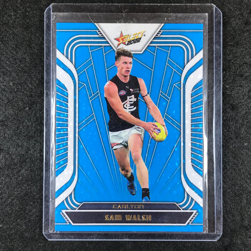 2022 Select AFL Footy Stars SAM WALSH Fractured Arctic Blue 156/190