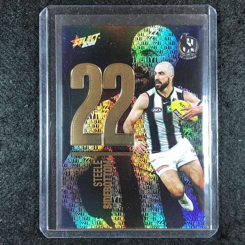 2022 Select AFL Footy Stars STEELE SIDEBOTTOM Numbers Midnight 004/130