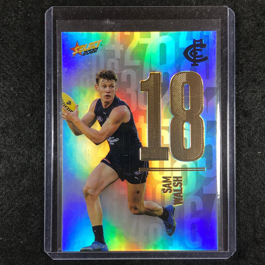 2022 Select AFL Footy Stars SAM WALSH Numbers Daylight 156/190