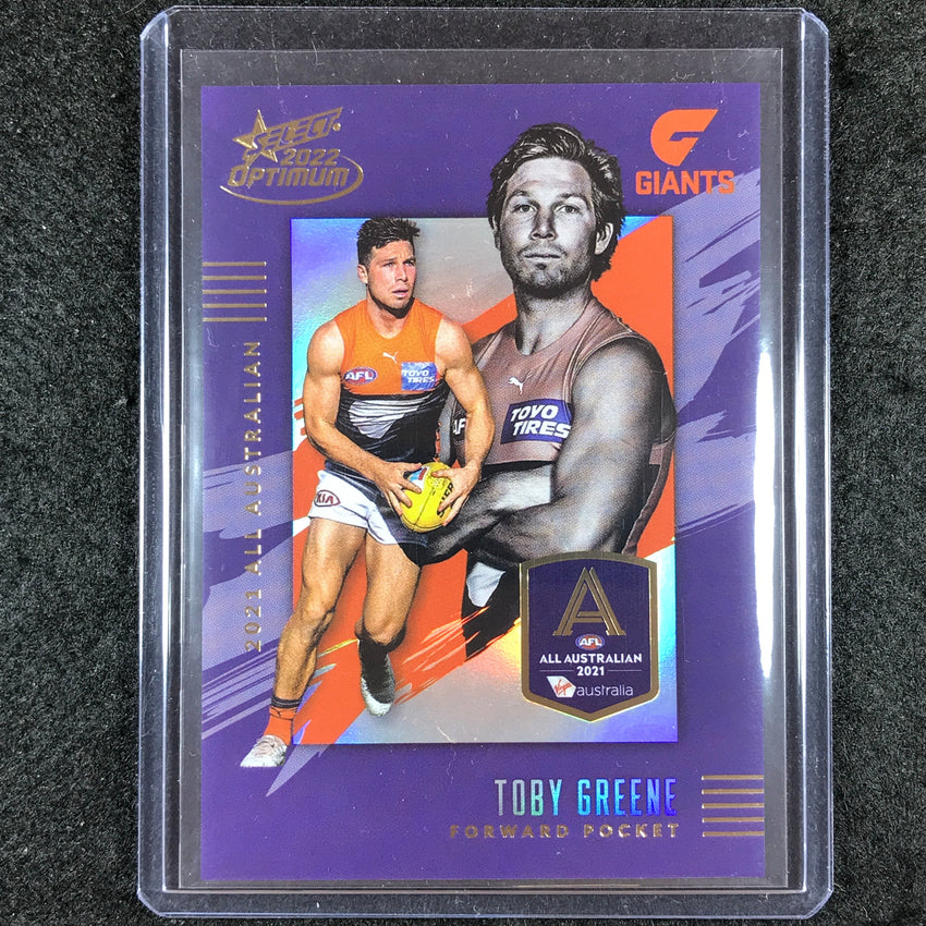 2022 Select AFL Optimum TOBY GREENE 2021 All Australian 009/195