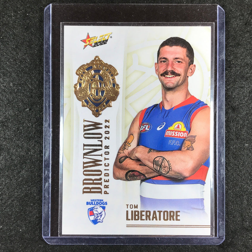 2022 Select AFL Footy Stars TOM LIBERATORE Brownlow Predictor Gold 95/185