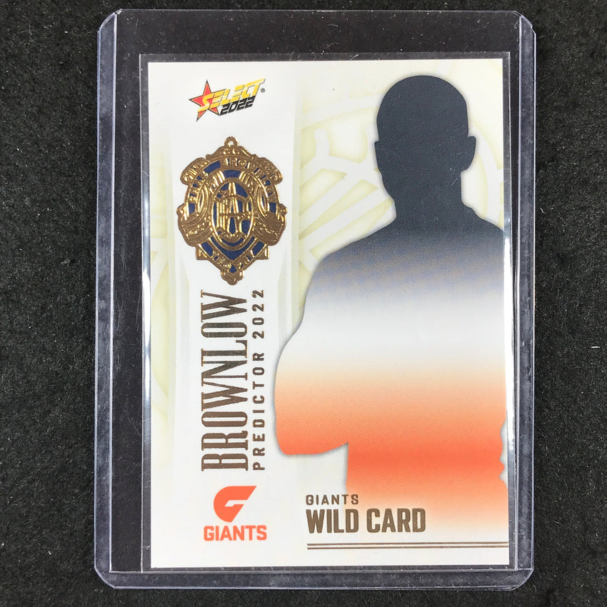 2022 Select AFL Footy Stars GIANTS WILDCARD Brownlow Predictor Gold 50/185