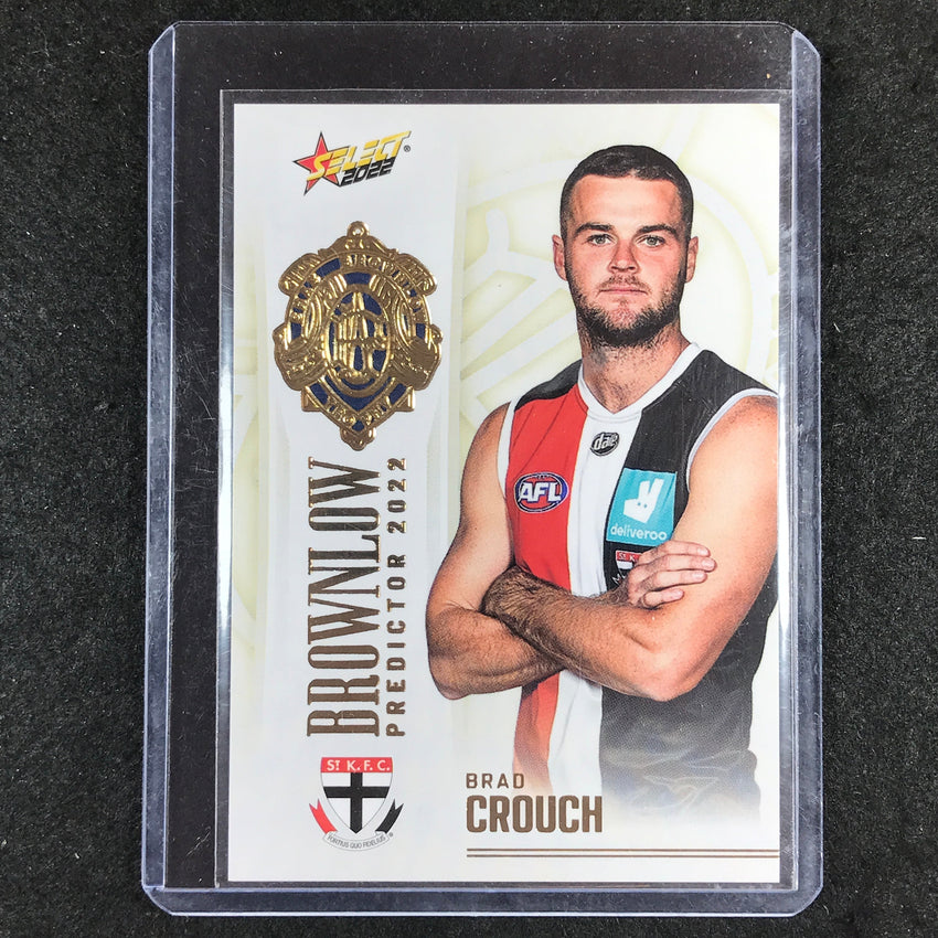 2022 Select AFL Footy Stars BRAD CROUCH Brownlow Predictor Gold 95/185