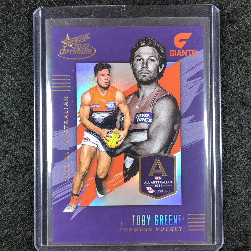 2022 Select AFL Optimum TOBY GREENE 2021 All Australian 007/195
