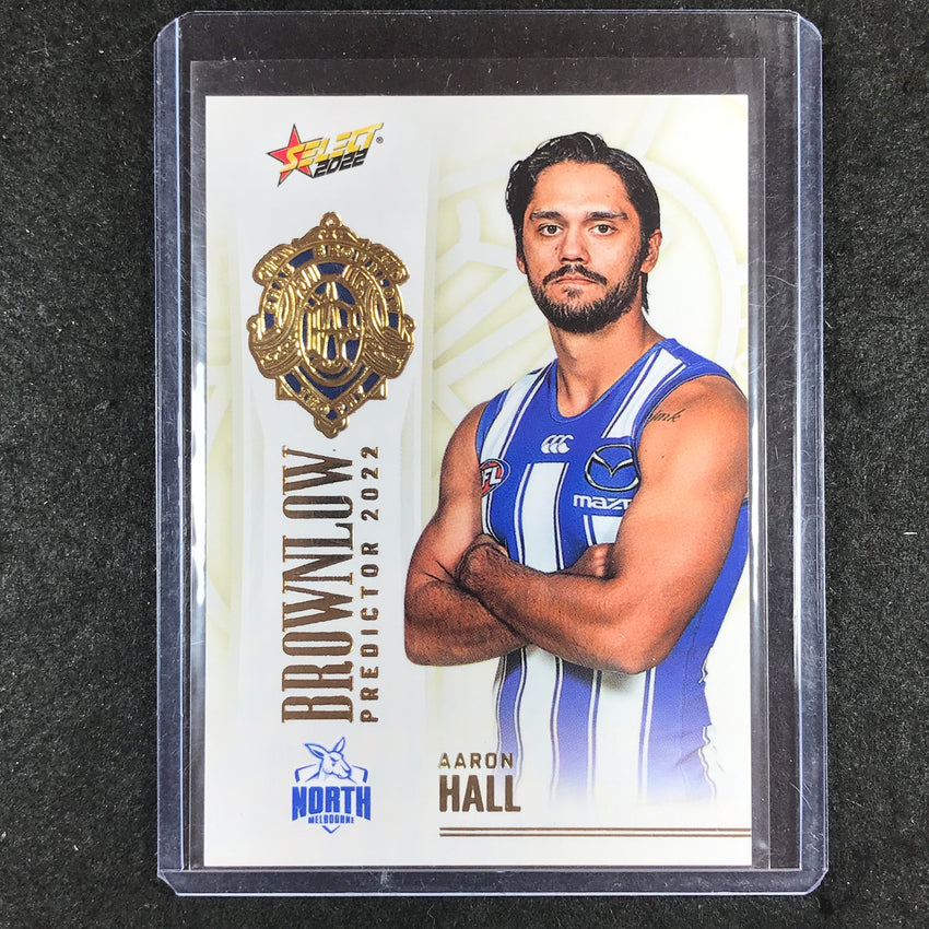 2022 Select AFL Footy Stars AARON HALL Brownlow Predictor Gold 89/185