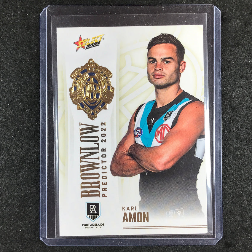 2022 Select AFL Footy Stars KARL AMON Brownlow Predictor Gold 161/185