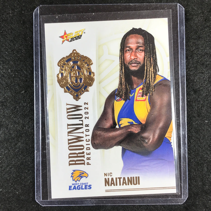 2022 Select AFL Footy Stars NIC NAITANUI Brownlow Predictor Gold 120/185