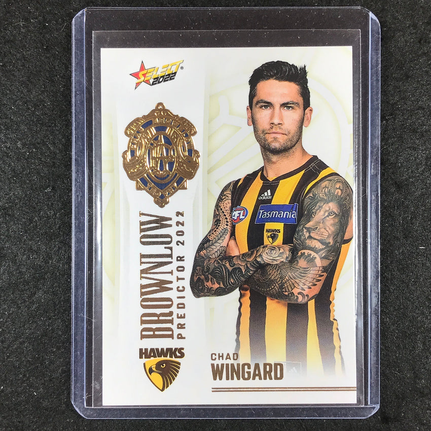 2022 Select AFL Footy Stars CHAD WINGARD Brownlow Predictor Gold 150/185