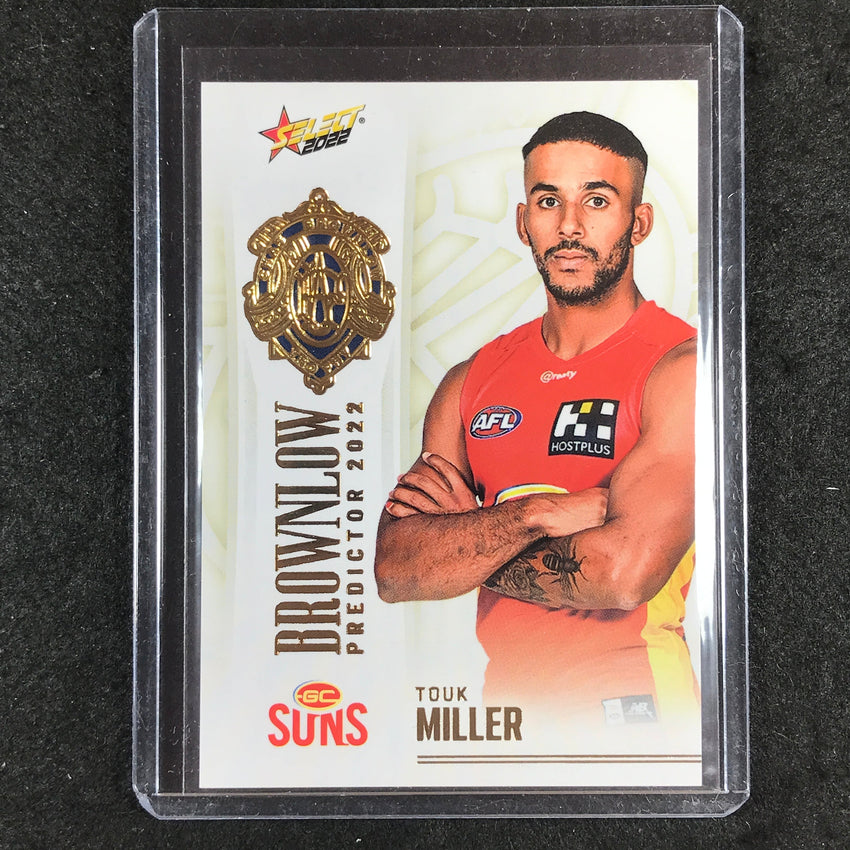 2022 Select AFL Footy Stars TOUK MILLER Brownlow Predictor Gold 125/185