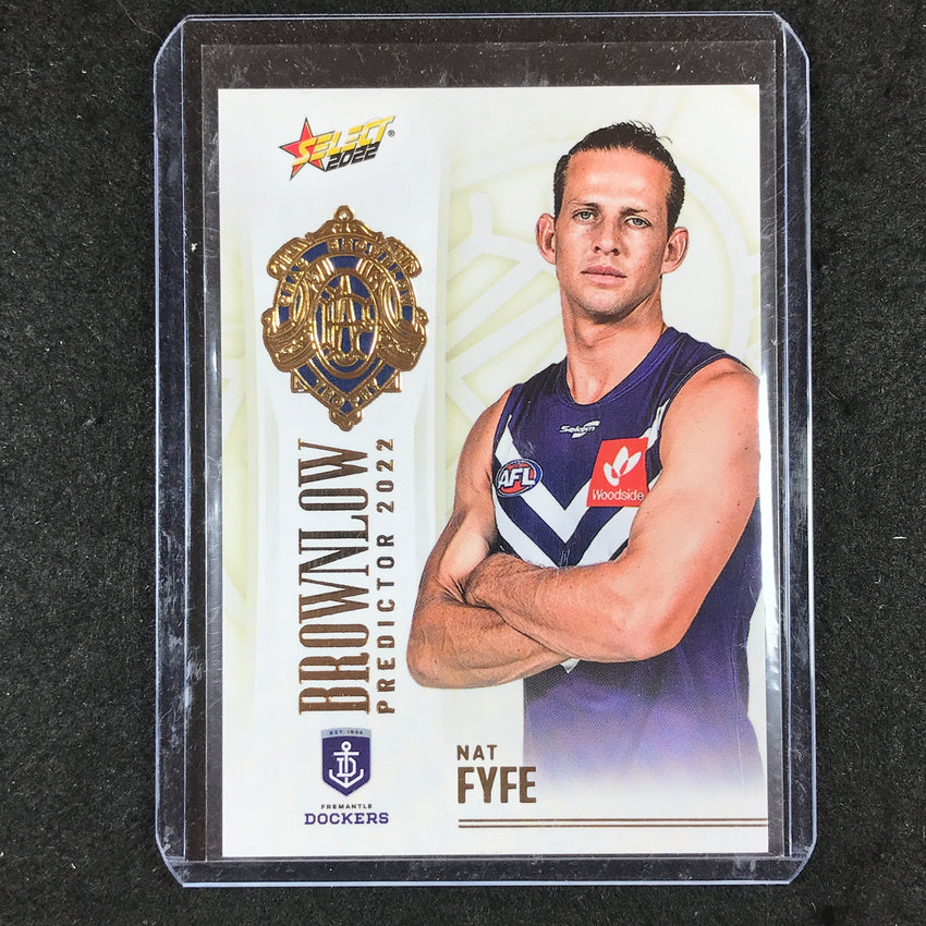 2022 Select AFL Footy Stars NAT FYFE Brownlow Predictor Gold 86/185
