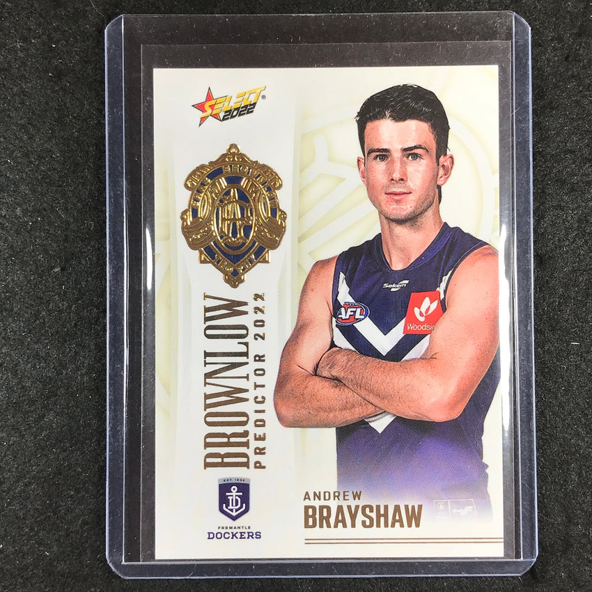 2022 Select AFL Footy Stars ANDREW BRAYSHAW Brownlow Predictor Gold 114/185