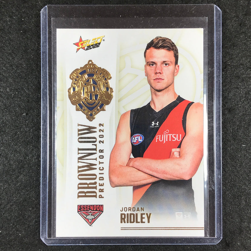 2022 Select AFL Footy Stars JORDAN RIDLEY Brownlow Predictor Gold 151/185