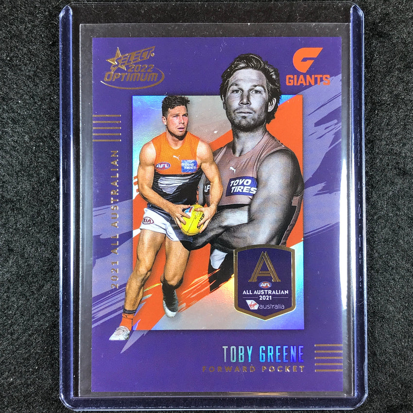 2022 Select AFL Optimum TOBY GREENE 2021 All Australian 69/195