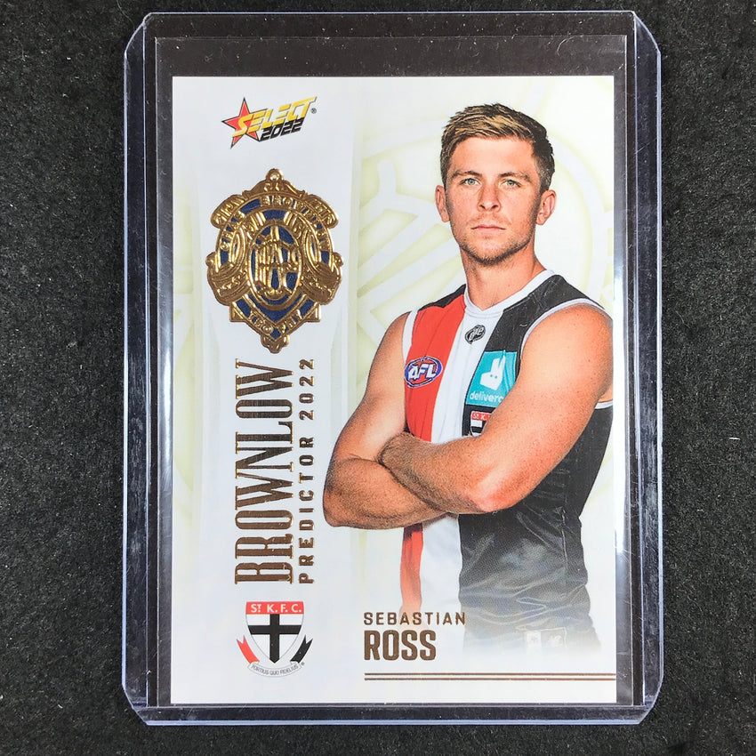 2022 Select AFL Footy Stars SEBASTIAN ROSS Brownlow Predictor Gold 23/185