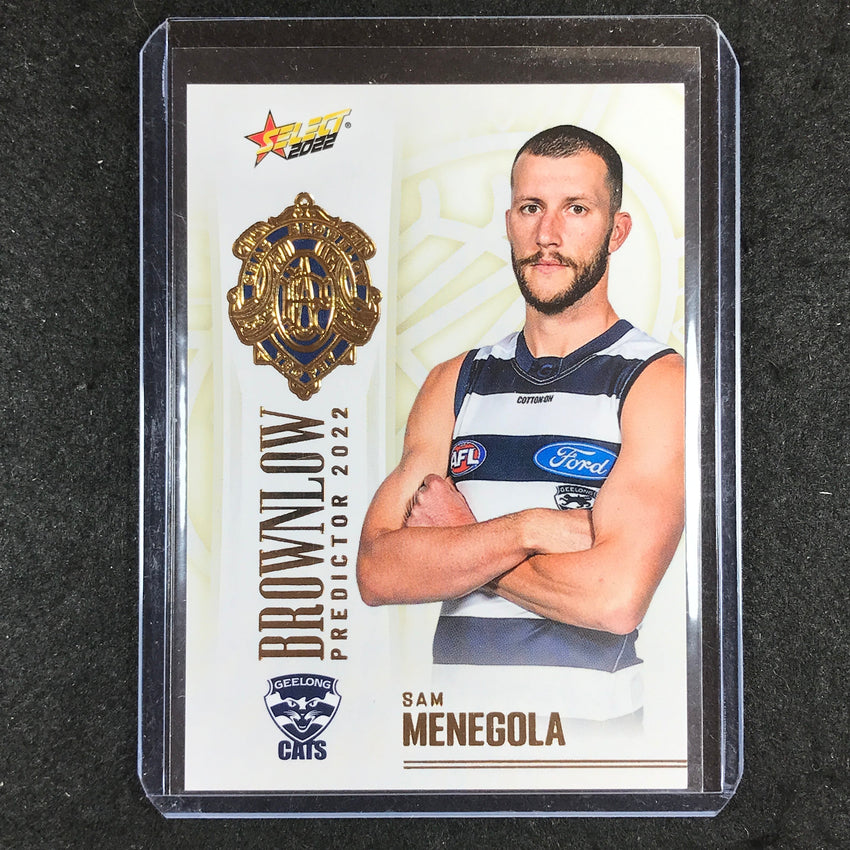 2022 Select AFL Footy Stars SAM MENEGOLA Brownlow Predictor Gold 101/185