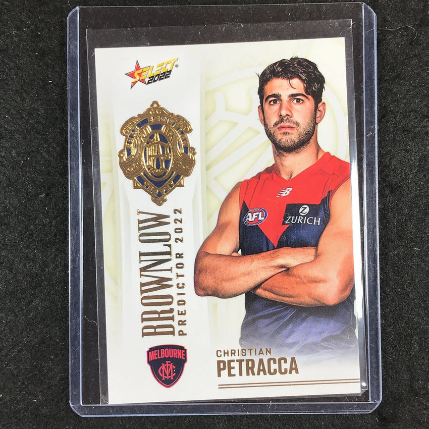 2022 Select AFL Footy Stars CHRISTIAN PETRACCA Brownlow Predictor Gold 109/185
