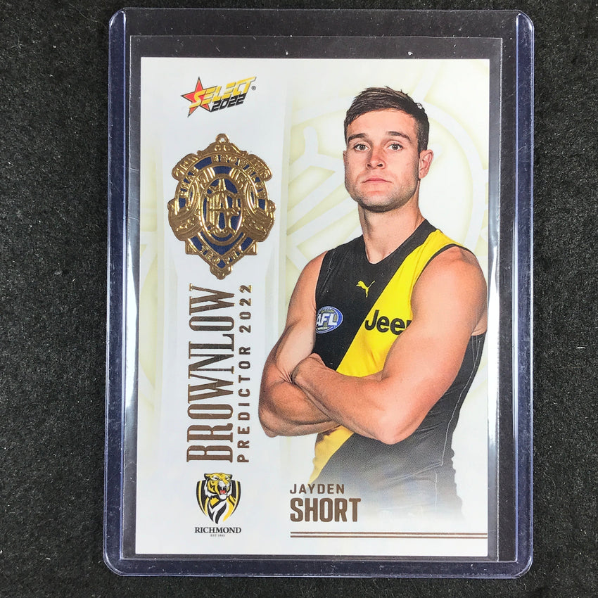 2022 Select AFL Footy Stars JAYDEN SHORT Brownlow Predictor Gold 146/185