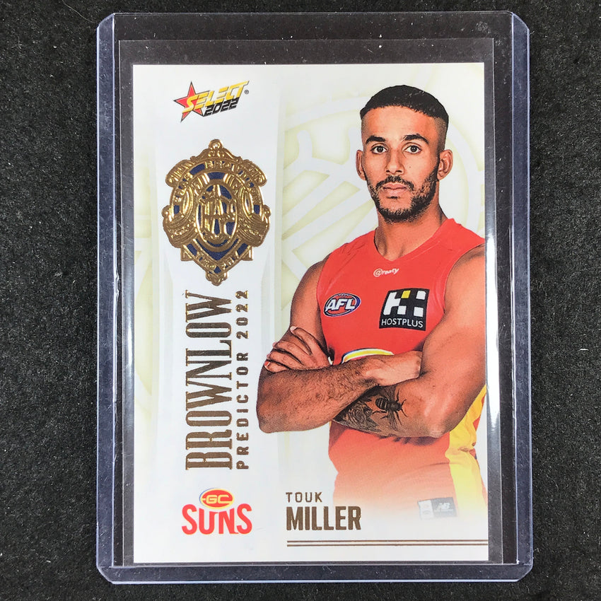 2022 Select AFL Footy Stars TOUK MILLER Brownlow Predictor Gold 162/185