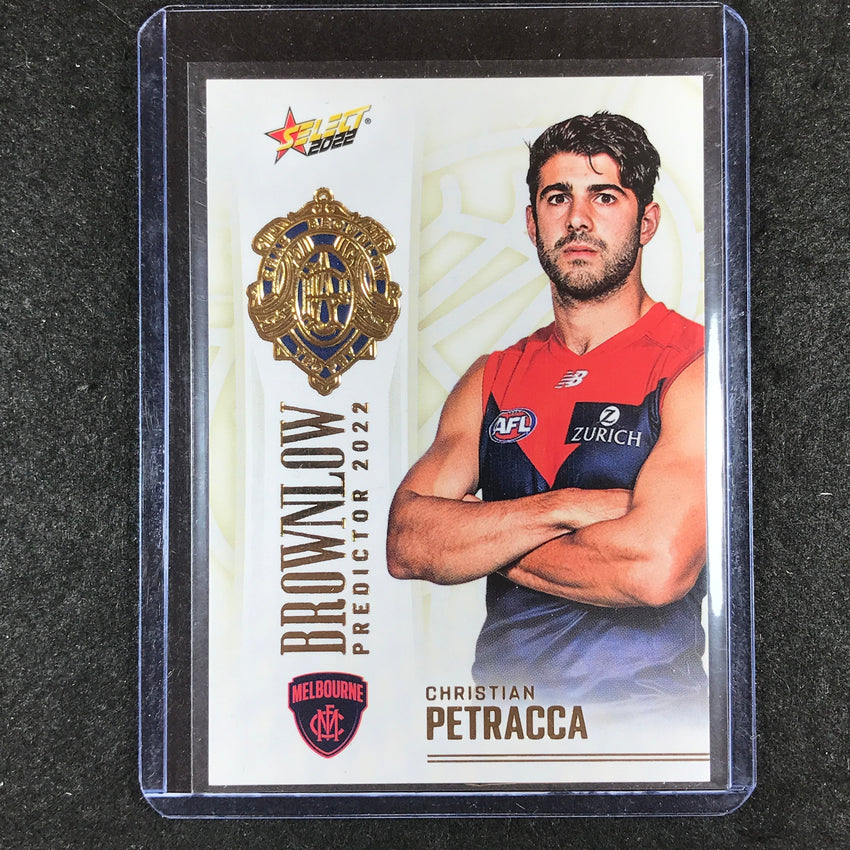 2022 Select AFL Footy Stars CHRISTIAN PETRACCA Brownlow Predictor Gold 141/185