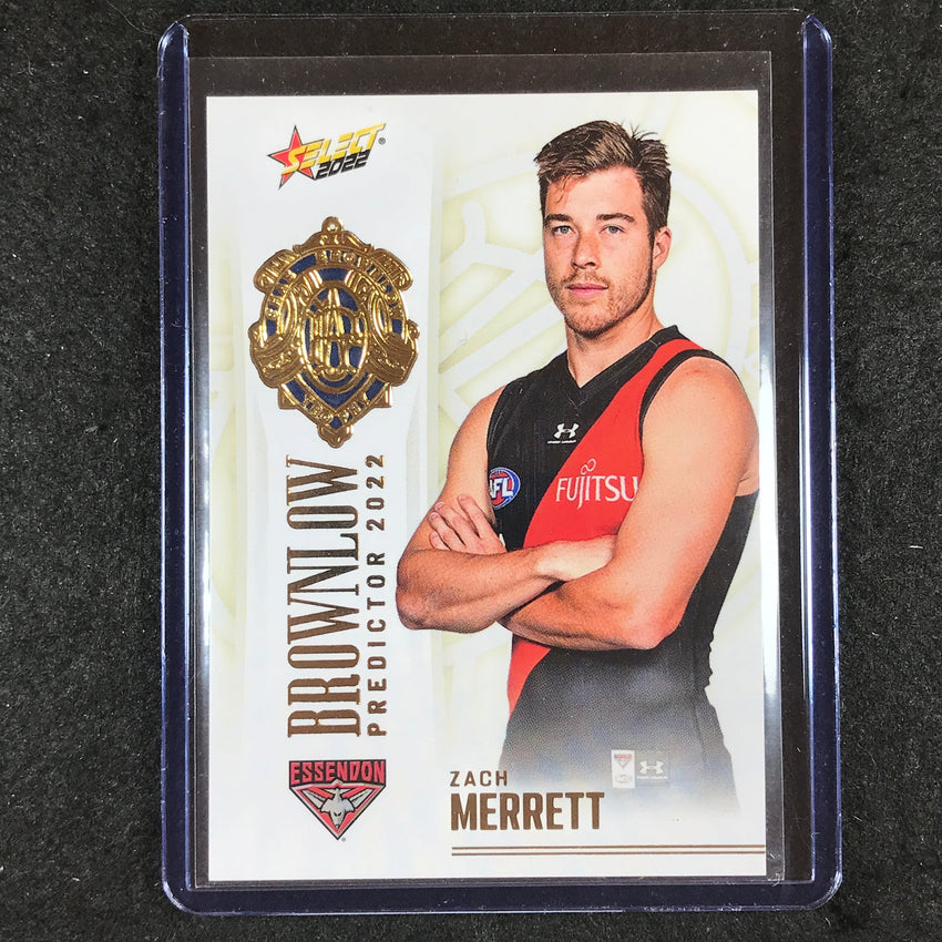 2022 Select AFL Footy Stars ZACH MERRETT Brownlow Predictor Gold 169/185