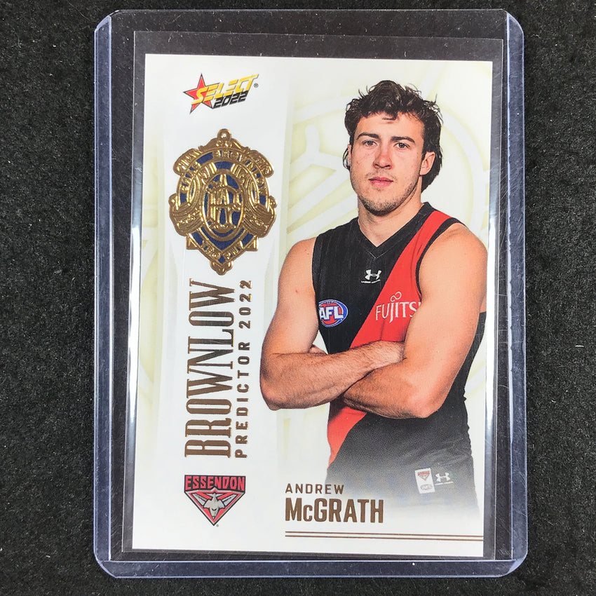 2022 Select AFL Footy Stars ANDREW MCGRATH Brownlow Predictor Gold 113/185
