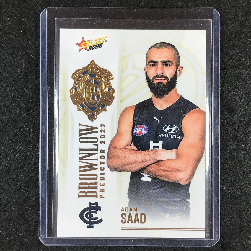 2022 Select AFL Footy Stars ADAM SAAD Brownlow Predictor Gold 129/185