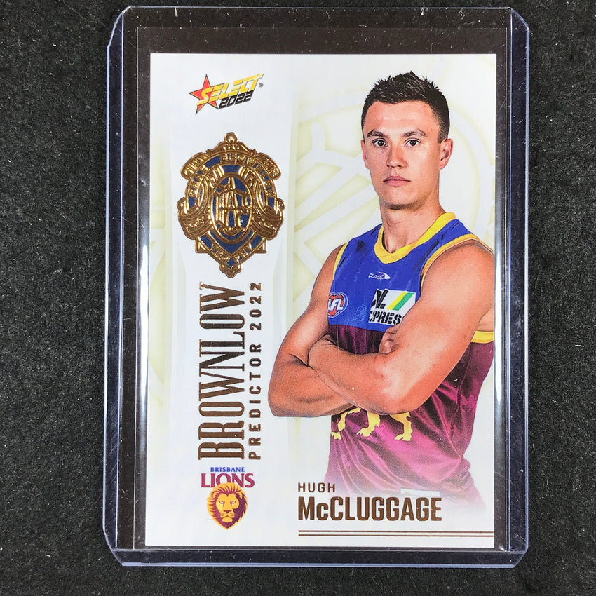 2022 Select AFL Footy Stars HUGH MCCLUGGAGE Brownlow Predictor Gold 135/185