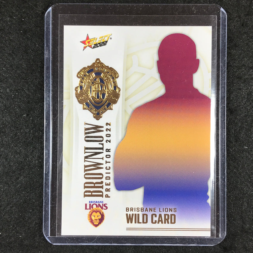 2022 Select AFL Footy Stars BRISBANE WILDCARD Brownlow Predictor Gold 100/185