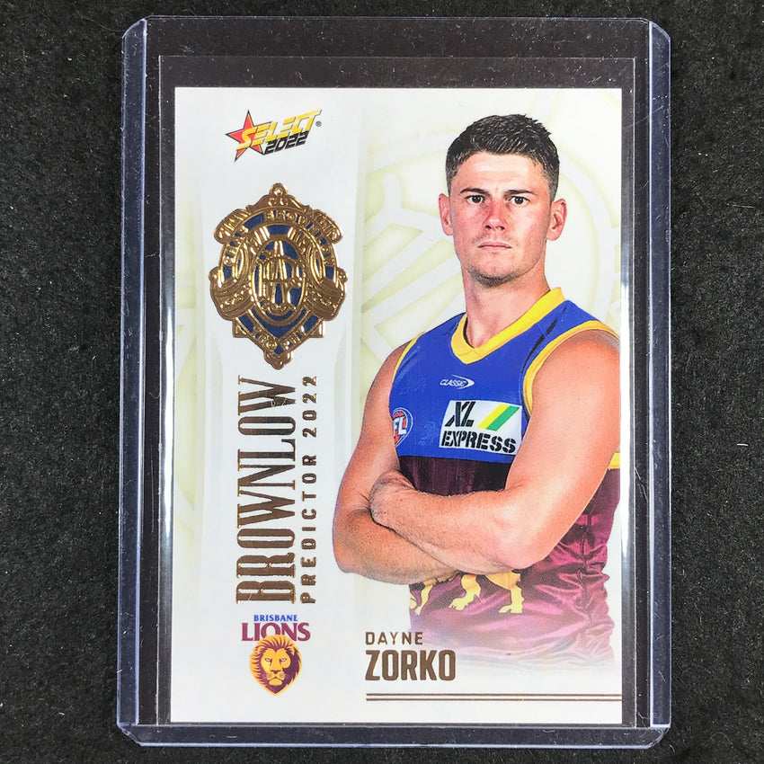 2022 Select AFL Footy Stars DAYNE ZORKO Brownlow Predictor Gold 145/185