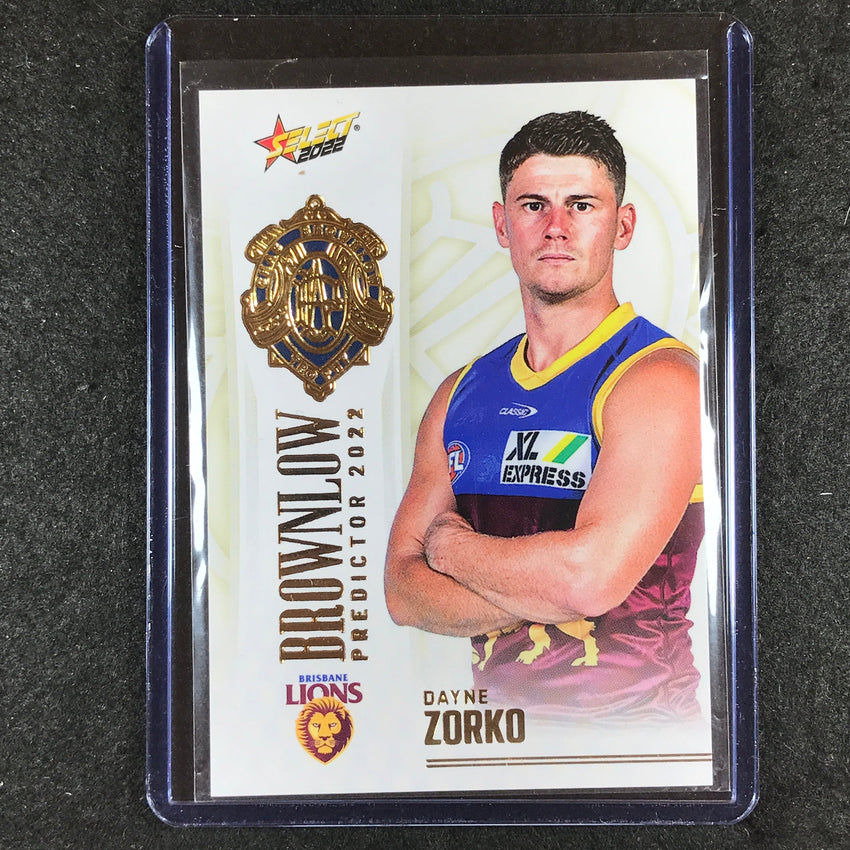 2022 Select AFL Footy Stars DAYNE ZORKO Brownlow Predictor Gold 11/185