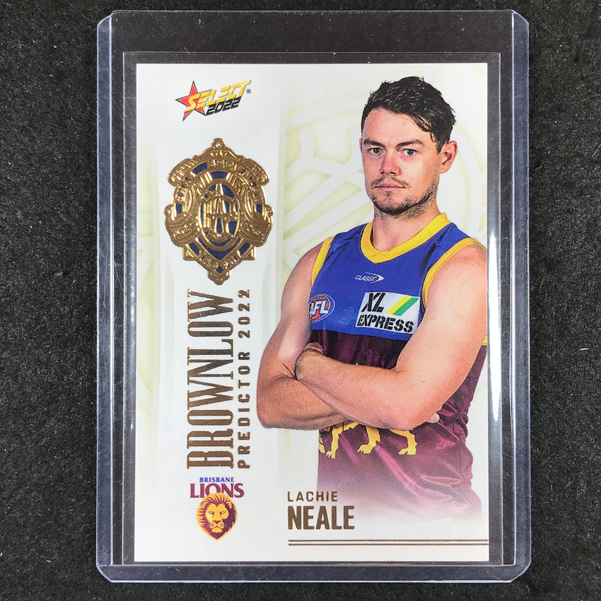 2022 Select AFL Footy Stars LACHIE NEALE Brownlow Predictor Gold 169/185