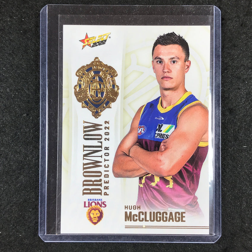 2022 Select AFL Footy Stars HUGH MCCLUGGAGE Brownlow Predictor Gold 45/185