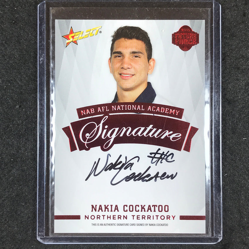 2014 Select AFL Future Force NAKIA COCKATOO Red Signature 192/200