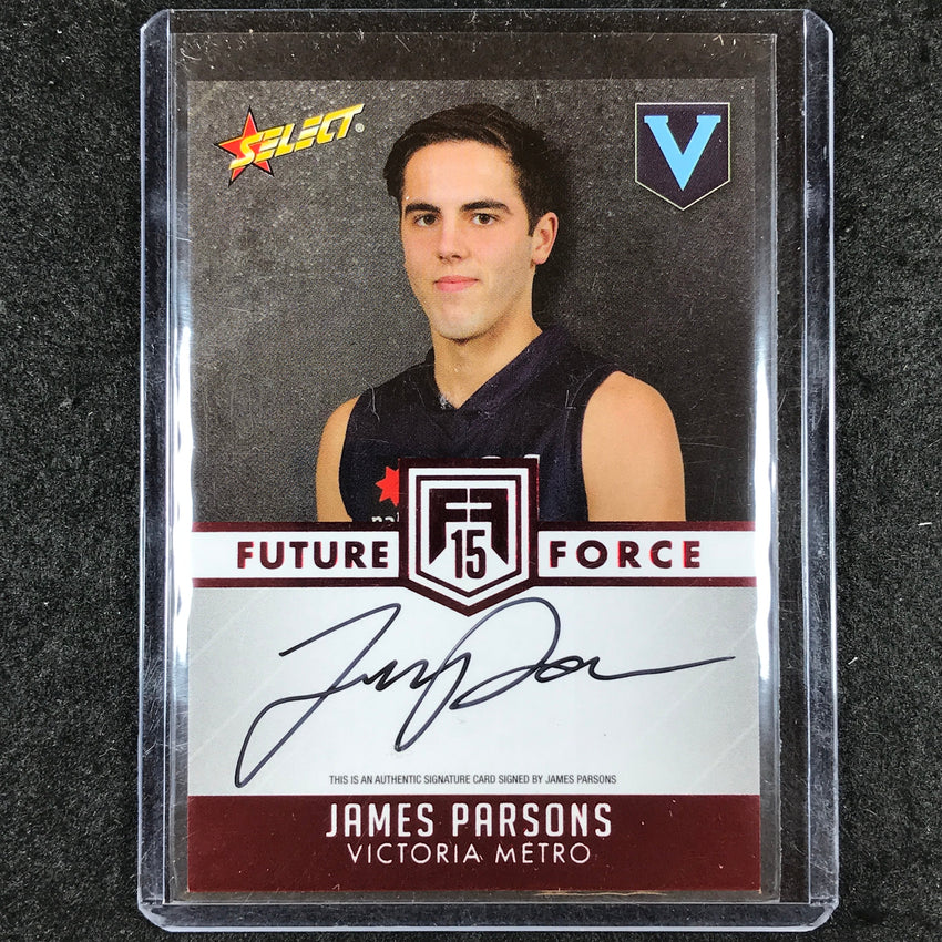2015 Select AFL Future Force JAMES PARSONS Red Signature 134/200